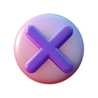 Wrong mark 3D Wrong mark icon 3D Wrong mark design 3D Wrong mark symbol png