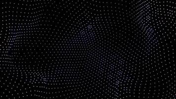 Abstract wavy grid surface. Design. Technological background with dotted texture. video