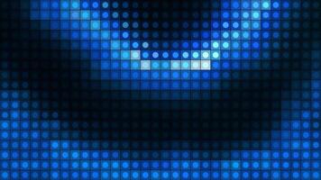 Abstract pixelated screen with arcuate fluctuating shapes. Motion. Retro monitor of an old fashioned computer. video