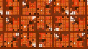 Abstract colorful mosaic pattern with rhythmically moving figures. Motion. Pixelated background with tiles creating forms and shapes. video