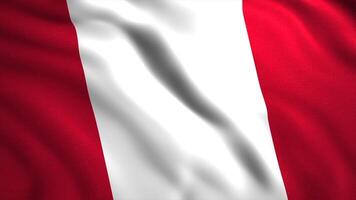 The bright flag of Peru.Motion.A two-color flag in animation that sways as if in the wind. video