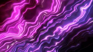 Multicolored lines in abstraction. Motion. Black background with bright long stripes that shine and twitch in 3d format. video