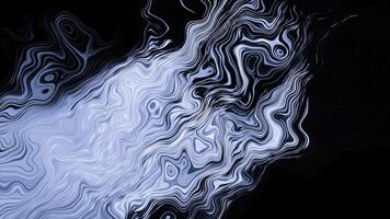 Flashing pulsations in pattern of electric waves. Motion. Liquid pattern of lines flashes in stream on black background. Liquid electro pattern with flashing energy lines video
