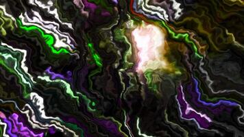 Neon sparkling spots. Motion. Laser blurry spots made in computer graphics on a black background. video