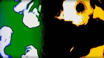Bubbling colors made in computer graphics. Design. Blotches of mixed multicolored colors that blur. video