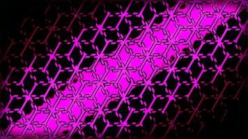Abstract grid with moving chains. Motion. Grid with moving strips in chain. Chain in grid pattern on background of colored stripe and black backdrop video