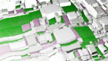 Light background with purple and green shades. Motion. Squares and rectangles of different sizes made blurred in computer graphics. video