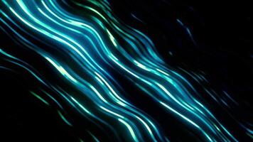 Flashing wave lines of electronic noise. Motion. Bright electronic waves blink in stream. Wavy lines of electronic cyber glitch video