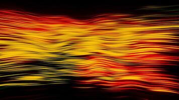 Bright stream of cyber stripes on black background. Motion. Computer generation of flashing bright stripes. Bright cyber stream with glitch flashing bands video