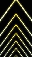 A black triangular tunnel. Design. Shimmering triangles that go like a tunnel in abstraction. video