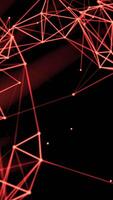 Flying silhouettes of connected triangles flying chaotically. Motion. Plexus abstract colorful background. video