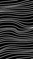 Lines move slowly in waves on black background. Motion. Thin lines move in waves. Background of stream of curved wavy threads video