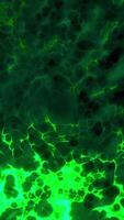 Green and red background. Motion.Dark cartoon animation with bright backlight that moves and rotates. video