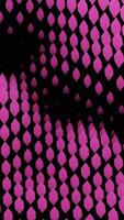 Volumetric moving waves from points. Design. Wavy pulsations of moving dots on black background. Virtual background of moving waves from dots video