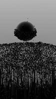 Iron powder under the influence of a magnetic field, abstract background. Design. Abstract magnetic dust forming unusual shapes and becoming a dark sphere. video