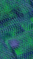 abstrato tecnológica fundo com a visualização do artificial inteligência trabalhando processo. Projeto. animado o circuito borda. video