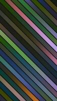 Colorful diagonal stripes shimmer on black background. Motion. Bright multicolored lines shimmer beautifully. Holographic multicolored flickering of diagonal lines video