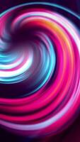Rotating ball with moving spiral. Motion. Beautiful spiral rotates creating 3d ball. Ball of rotating colorful spiral on repeating background video
