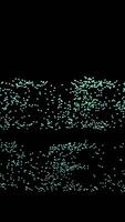 Motivational animation text formed by flying tiny colorful particles on a black background. Design. Never give up, go on inscription of shimmering dust. video