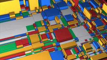 Bright animation.Motion.Large multi-colored geometric shapes in animation that move on the opposite sides. video