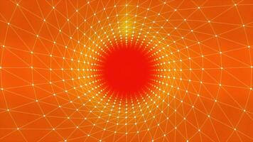 A bright tunnel of cobwebs.Design.A bright tunnel in animation where different colors shimmer and slowly the corridor moves inside in abstraction. video