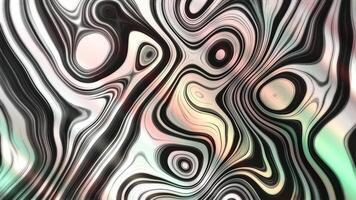 Green and red light flares on the background of round shapes transforming. Motion. Colorful stains of flowing liquid substance . video