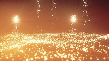 Elegant colorful background with flowing magic river of particles. Motion. Shining tiny stars like milky way. video