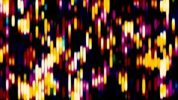 Flickering spots in vertical lines. Motion. Beautiful color spots shimmer in flow of lines. Lines with colored shimmering strokes and gradients. Retro animations with strokes video