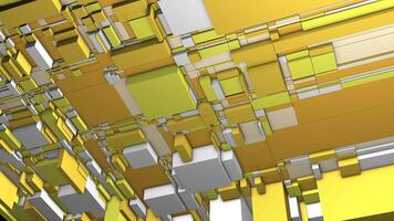 Background with many different squares. Motion. 3D surface with lots of squares and cubes. Background with moving pattern of squares video