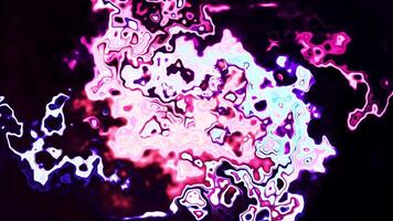 A bright blob.Motion.Dirty shiny neon blob in abstraction shimmers with different colors. video