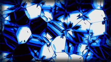 Crystal pattern with moving polygons in kaleidoscopic style. Motion. Bright polygonal crystals move in pattern. Kaleidoscopic pattern of polygons video