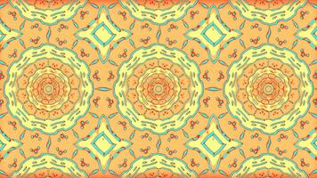 Kaleidoscope sequence with mandala patterns. Motion. Rows of changing shaped and flowers. video