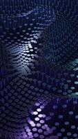 Abstract loopable animation with slowly flowing waves of particles. Design. Sci-fi and nanotechnology concept, dotted moving texture, seamless loop. video