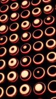 Musical disco background with pulsating dots. Design. Beautiful disco background with pulsating dots and rings. Lot of 3d points on surface pulsate and change with rings video