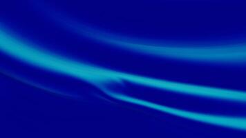 Background of flying and flickering blue satin texture with light rays and stripes on background. Material fabric loop, wavy silk cloth fluttering, wallpaper with relaxation, 3D render animation video