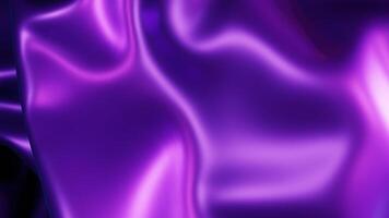 Purple render modern abstract wallpaper fluid background. Deformed surface with smooth reflections and shadows. 3D render animation of flowing-textil, motion graphics video