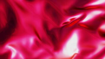 Abstract cloth texture, liquid pink pattern waving, motion graphics background. Wavy reflection surface, ripples, deep pink flag waving in wind. 3D render animation of flowing-textil video