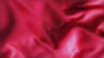 Abstract pink wave satin with small plaids fabric loop background, wavy silk cloth fluttering, wallpaper with relextion, luxury gradient. 3D render animation of flowing-textil, motion graphics video