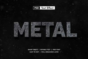 Editable Smart Object Layer Style Text Effect psd