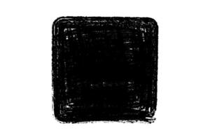 Grunge black square label design element vector