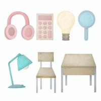 Back-to-school concept object for decorating prints and web pages. vector