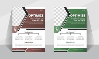 Modern minimal vactor flyer layout design template for business vector