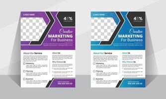 Modern clean professional vactor corporate flyer design template vector