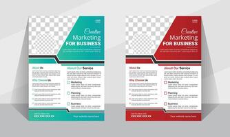 Modern clean professional vactor leaflet design template for business vector