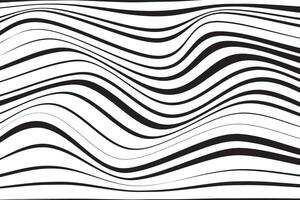 simple abstract black color horizontal wavy distort line pattern a black and white pattern of the lines in the middle vector