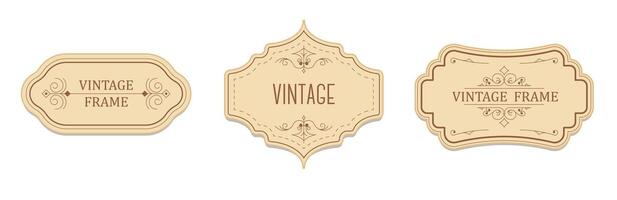 Vintage Labels and Frames Set vector