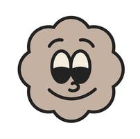 Smiling Cloud Christmas Character vector