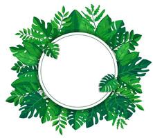 features a vibrant green leaves frame surrounding a blank white rectangular space perfect for mockups or copy space. lush foliage adds a touch of nature and freshness to any design vector