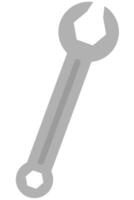 Wrench flat icon for graphic design projects isolated on white background. vector