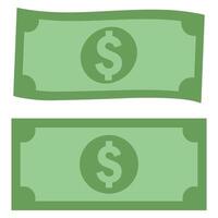 Flat icon of dollar in different style isolated on white background. vector